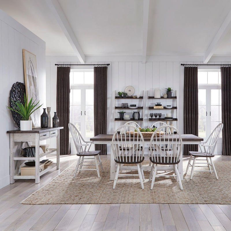  Liberty Furniture Industries Inc. Farmhouse 139WH-CD-7TRS 7 pc Dining Set IMAGE 1