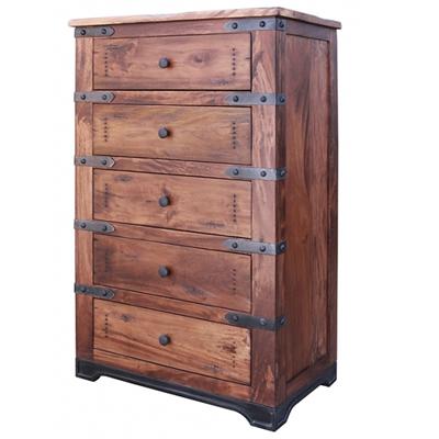 International Furniture Direct Parota 5-Drawer Chest IFD866CHEST IMAGE 1