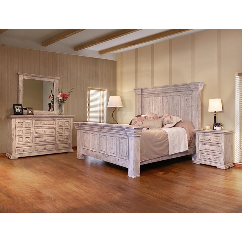 International Furniture Direct Terra White Queen Panel Bed IFD1022HDBD-Q/IFD1022FTBD-Q/IFD1022RAILS-Q IMAGE 2