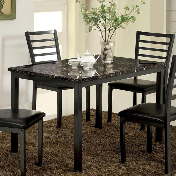 Furniture of America Colman Dining Table with Faux Marble Top CM3615T-48 IMAGE 1