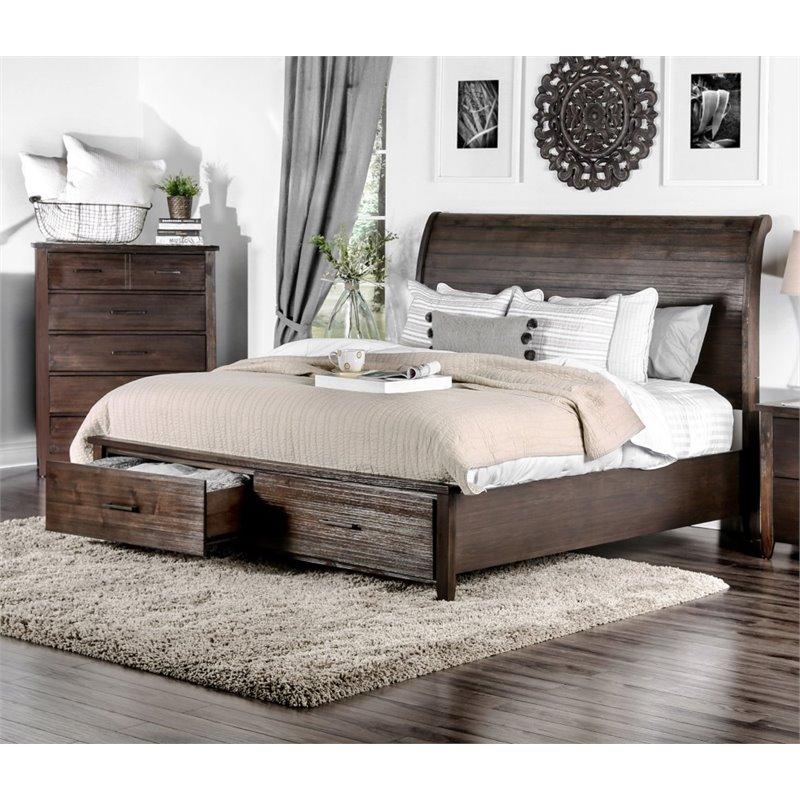Furniture of America Ribeira California King Panel Bed with Storage CM7252CK-BED IMAGE 3