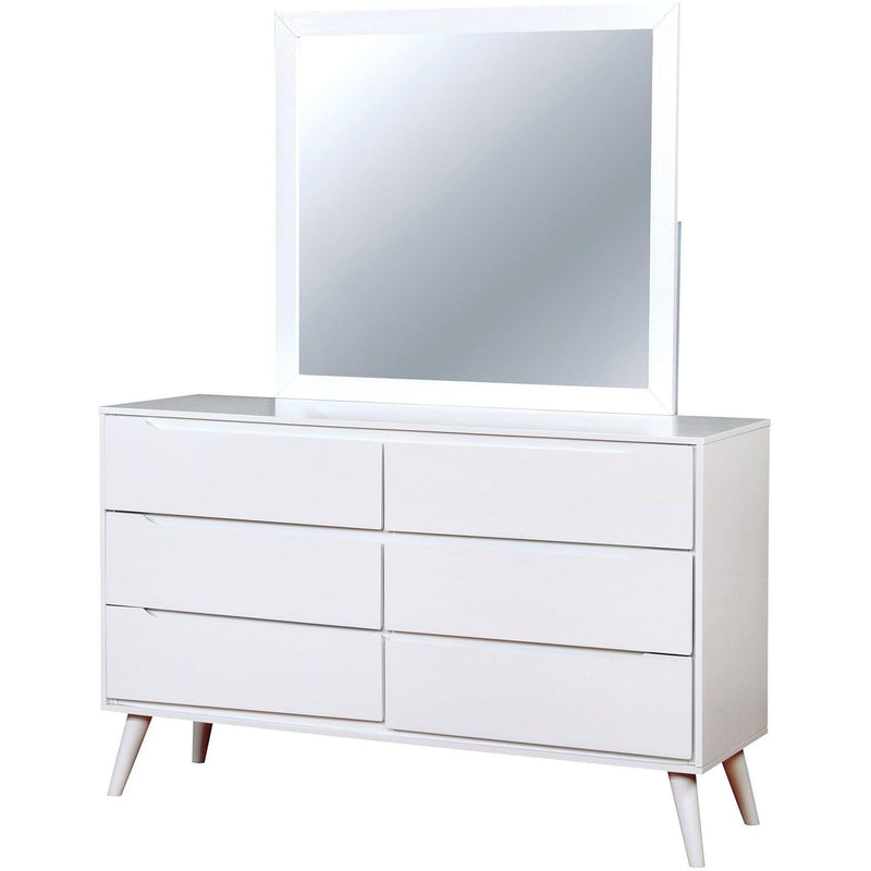 Furniture of America Lennart II Dresser Mirror CM7386WH-M IMAGE 2