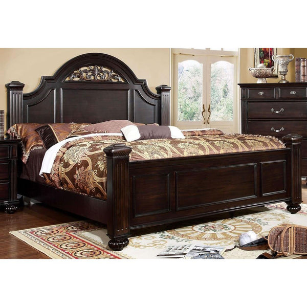 Furniture of America Syracuse Queen Poster Bed CM7129Q-BED IMAGE 1
