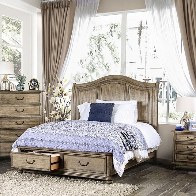 Furniture of America Belgrade I King Panel Bed with Storage CM7613EK-BED IMAGE 1