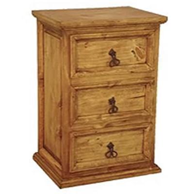 Red River Rustic 3-Drawer Nightstand LT-BUR-05 IMAGE 1