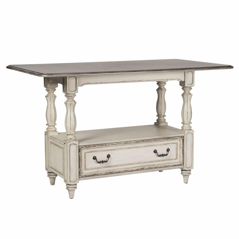  Liberty Furniture Industries Inc. Square Magnolia Manor Counter Height Dining Table with Pedestal Base 244-GT3660 IMAGE 2