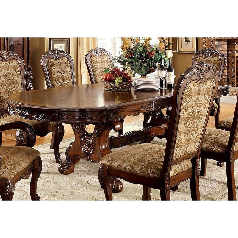 Furniture of America Medieve Dining Table with Trestle Base CM3557CH-T-TABLE IMAGE 2