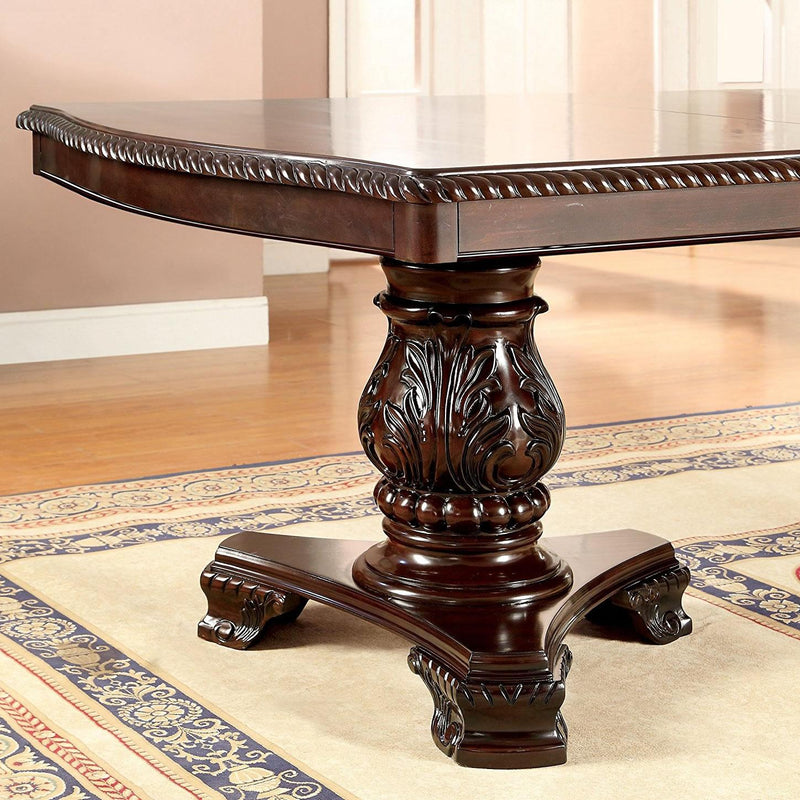 Furniture of America Bellagio Dining Table with Pedestal Base CM3319T-TABLE IMAGE 3