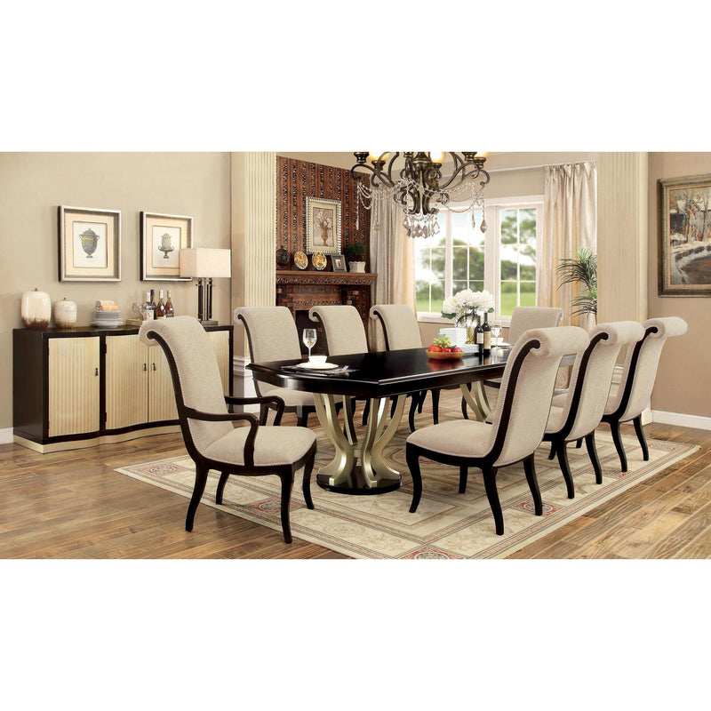 Furniture of America Ornette Dining Table with Pedestal Base CM3353T-TABLE IMAGE 4