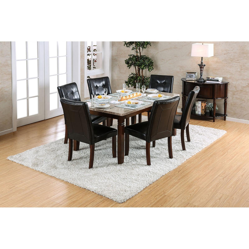 Furniture of America Marstone Dining Table with Marble Top CM3368T IMAGE 5