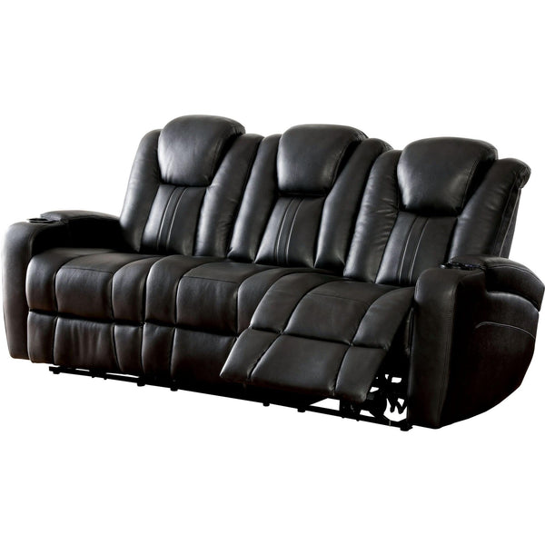 Furniture of America Zaurak Power Reclining Leatherette Sofa CM6291-SF IMAGE 1