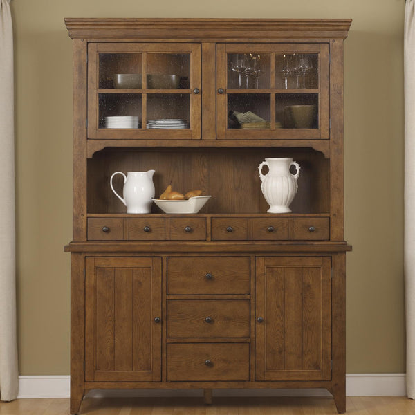  Liberty Furniture Industries Inc. Hearthstone Ridge Buffet & Hutch 382-DR-HB IMAGE 1