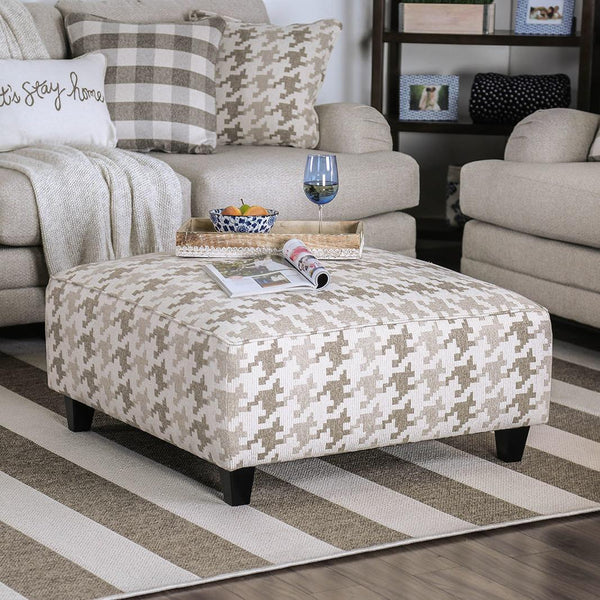 Furniture of America Christine Fabric Ottoman SM8280-OT IMAGE 1