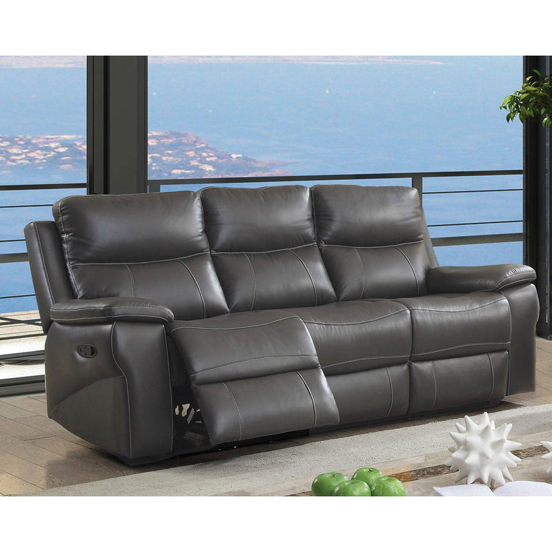 Furniture of America Lila Reclining Leather Look Sofa CM6540-SF IMAGE 2