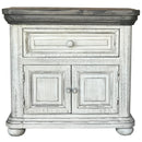 International Furniture Direct Luna 1-Drawer Nightstand IFD768NTST IMAGE 1
