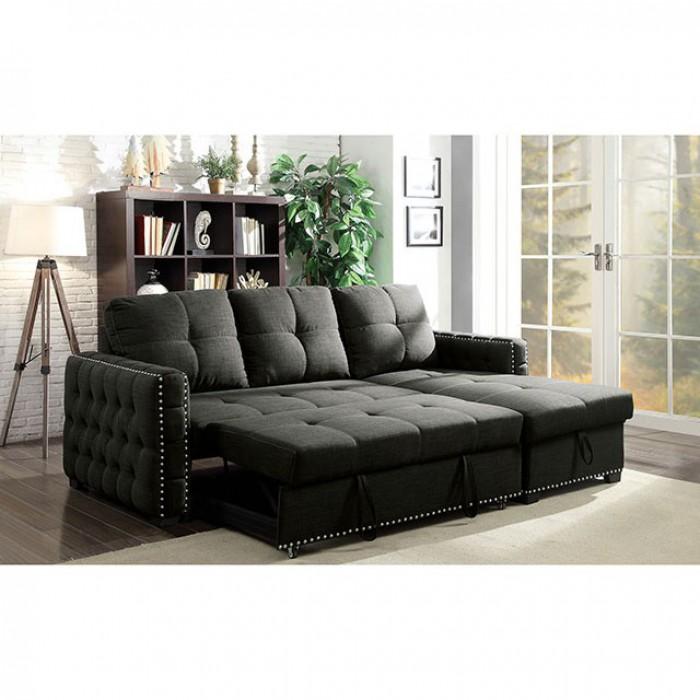 Furniture of America Demi Fabric Sleeper Sectional CM6562-SECT IMAGE 2