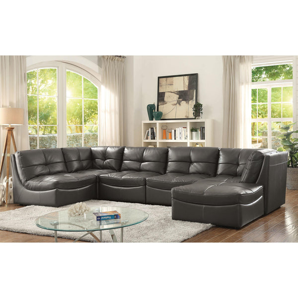 Furniture of America Libbie Leather Look 6 pc Sectional CM6456-SET IMAGE 1