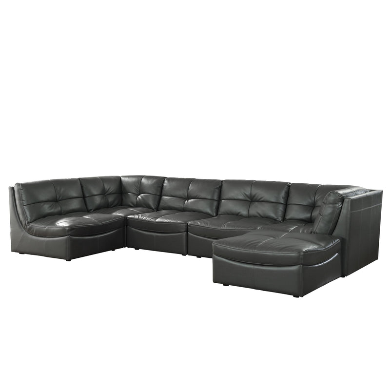 Furniture of America Libbie Leather Look 6 pc Sectional CM6456-SET IMAGE 2