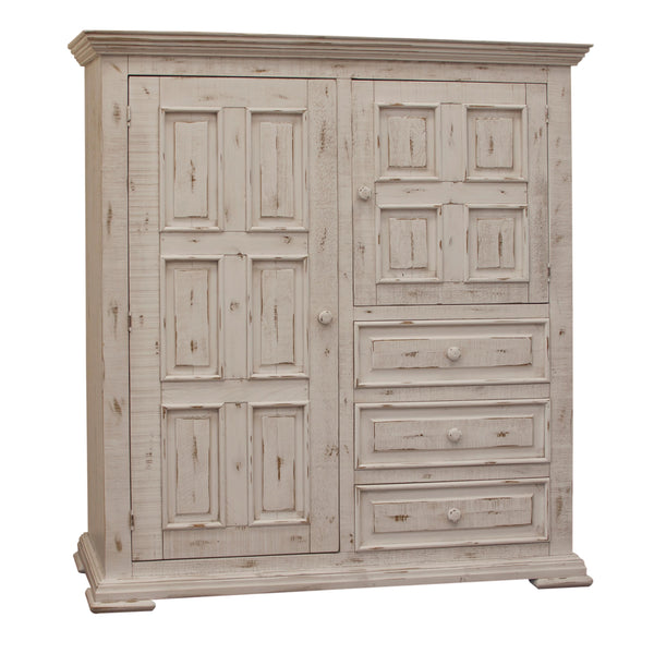 International Furniture Direct Terra White 3-Drawer Chest IFD1022GMC IMAGE 1