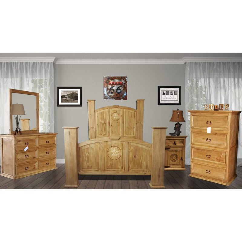 PFC Furniture Industries Mansion Honey 1-Drawer Nightstand Mansion Honey Star Nightstand IMAGE 2