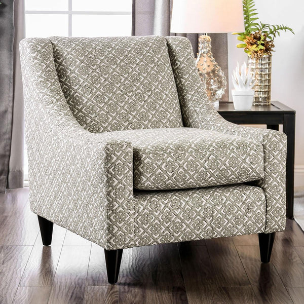 Furniture of America Dorset Stationary Fabric Accent Chair SM8564-CH-SQ IMAGE 1