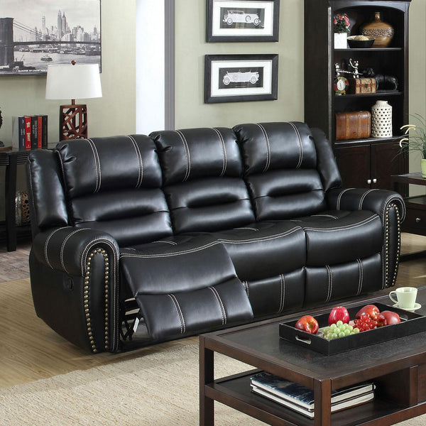 Furniture of America Frederick Reclining Leatherette Sofa CM6130SF IMAGE 1