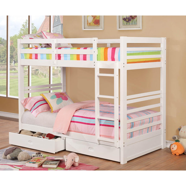 Furniture of America Kids Beds Bunk Bed CM-BK588T-WH-BED IMAGE 1