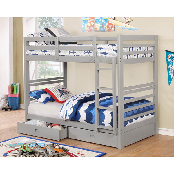 Furniture of America Kids Beds Bunk Bed CM-BK588T-GY-BED IMAGE 1