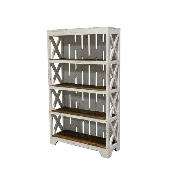 PFC Furniture Industries Bookcases 4-Shelf Lib-150 Bookcase - White IMAGE 1