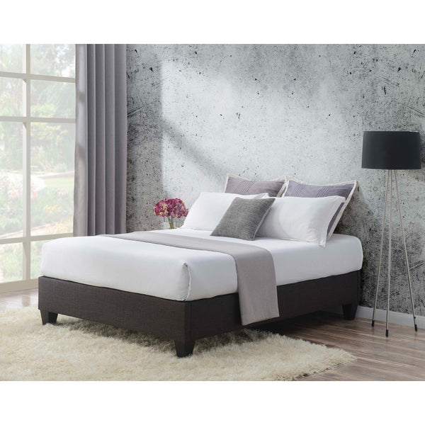 Elements International Abby Queen Upholstered Platform Bed UBB090QBBO IMAGE 1
