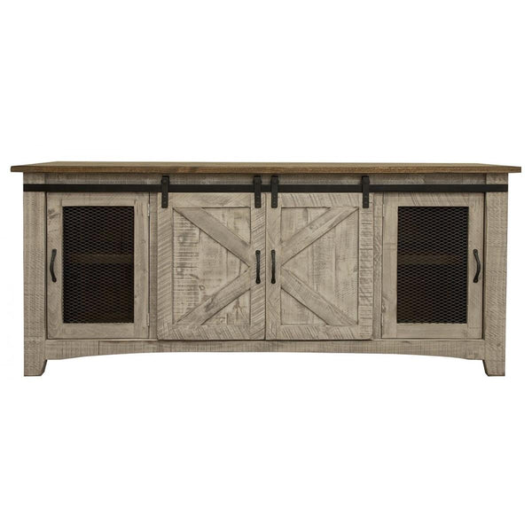 International Furniture Direct Pueblo Gray TV Stand IFD3401STN80 IMAGE 1