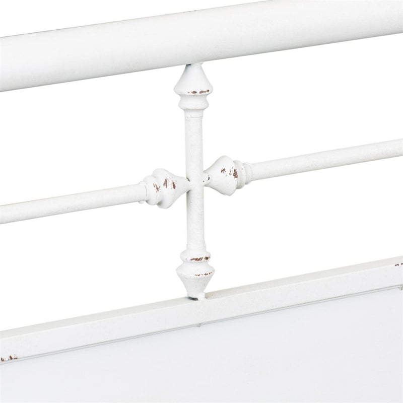  Liberty Furniture Industries Inc. Vintage 179-BR17HFR-AW Full Metal Bed - Antique White IMAGE 5