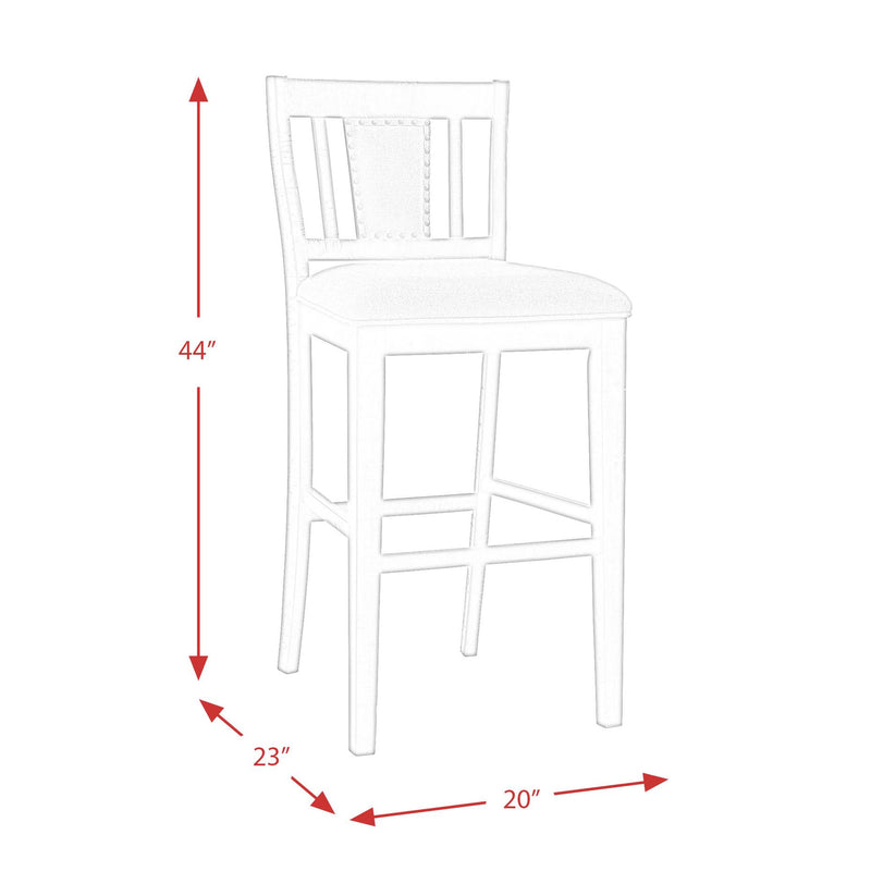 Elements International Morrison Pub Height Stool DMO100BSBTFE IMAGE 13