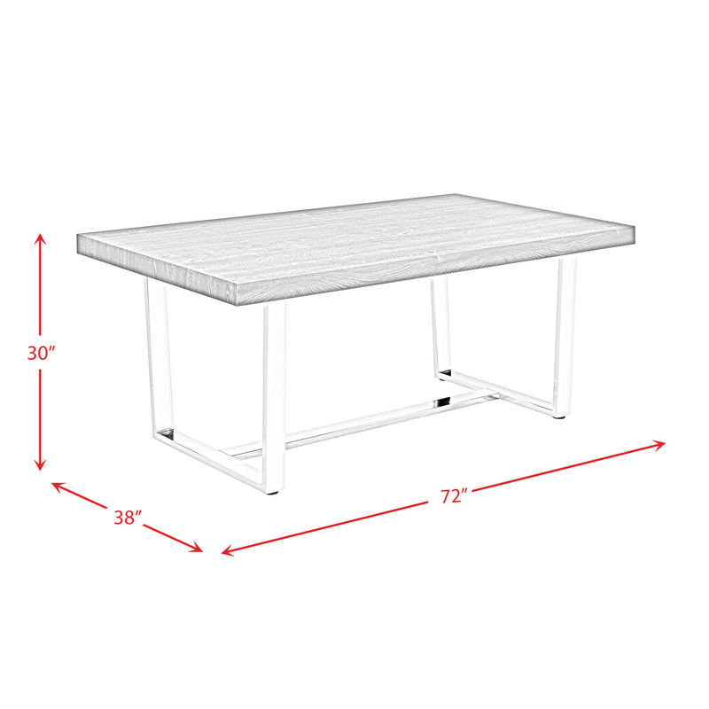 Elements International Nadia Dining Table with Trestle Base CDND100DTB IMAGE 9