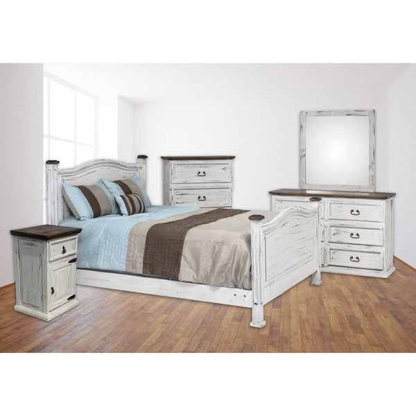 PFC Furniture Industries White Rustic Twin Poster Bed White Rustic Twin Poster Bed IMAGE 1