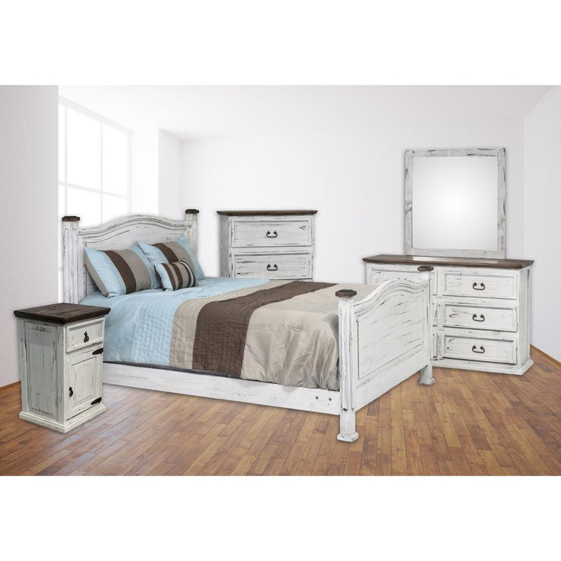 PFC Furniture Industries White Rustic Twin Poster Bed White Rustic Twin Poster Bed IMAGE 2
