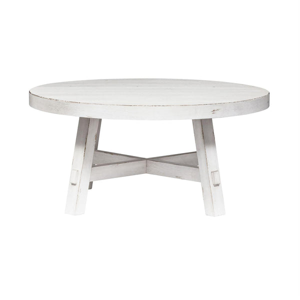  Liberty Furniture Industries Inc. Modern Farmhouse 406W-OT1013 Splay Leg Round Cocktail Table IMAGE 1