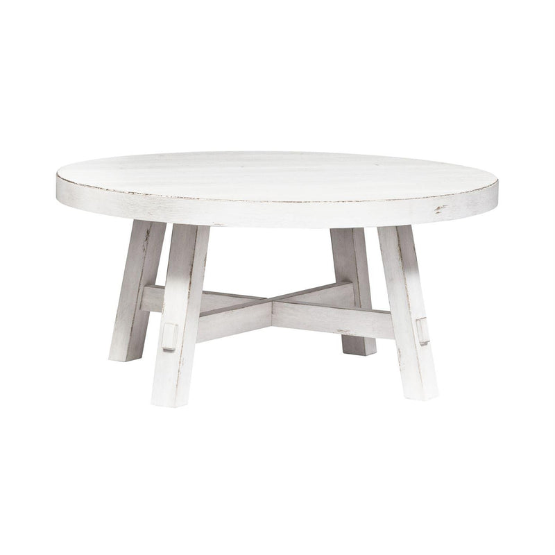  Liberty Furniture Industries Inc. Modern Farmhouse 406W-OT1013 Splay Leg Round Cocktail Table IMAGE 2