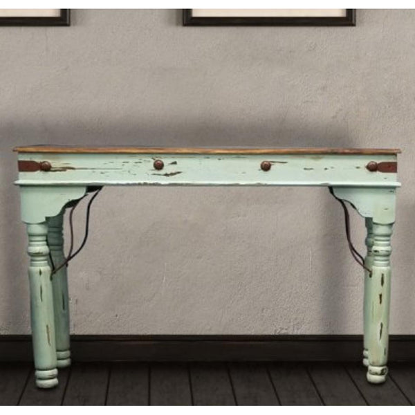 PFC Furniture Industries Turquoise Indian Sofa Table MT3-CON-3 IMAGE 1