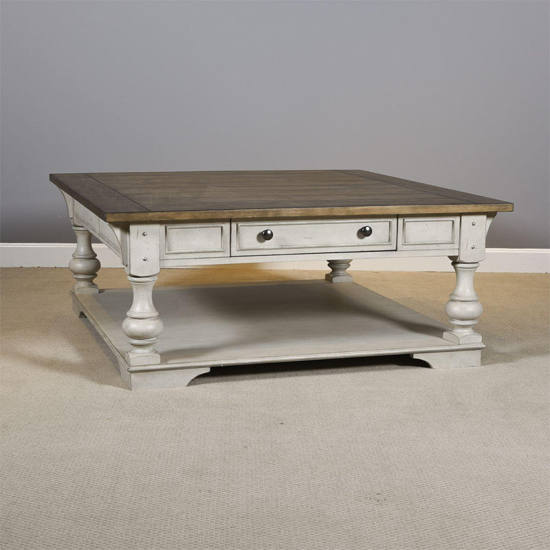  Liberty Furniture Industries Inc. Morgan Creek 498-OT1012 Drawer Square Cocktail Table IMAGE 1