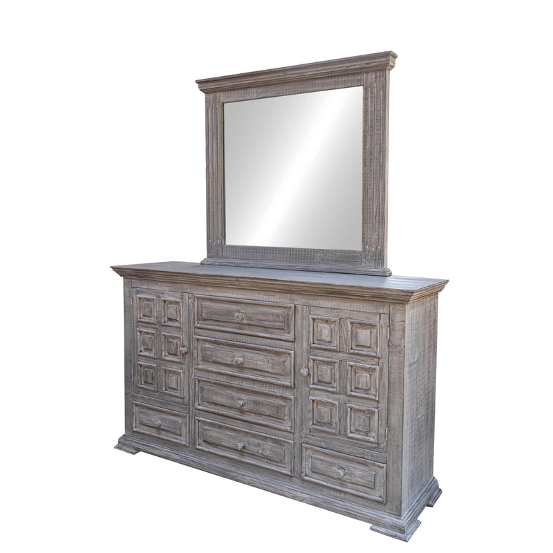 International Furniture Direct Terra Gray Dresser Mirror IFD1041MIR IMAGE 2
