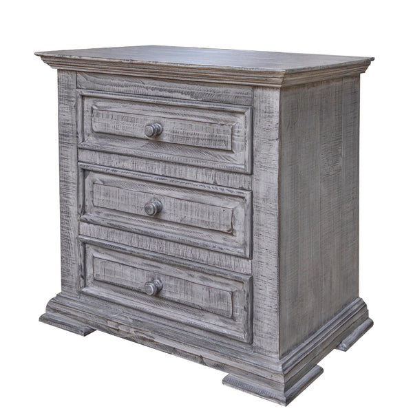 International Furniture Direct Terra Gray 3-Drawer Nightstand IFD1041NTS IMAGE 1