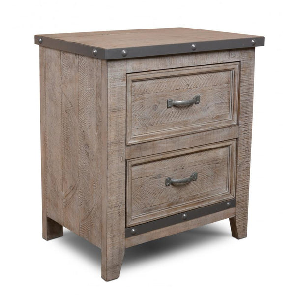 Horizon Home Furniture Urban Rustic 2-Drawer Nightstand H4365-350-GRY IMAGE 1