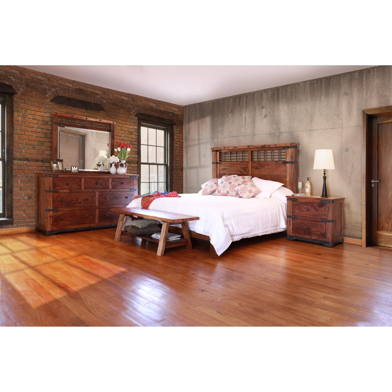 International Furniture Direct Parota Queen Platform Bed IFD866HDBD-Q1/IFD866PLTFRM-Q IMAGE 4