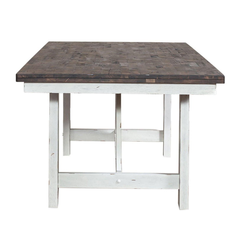  Liberty Furniture Industries Inc. Farmhouse 139WH-T4078 Fixed Top Trestle Table IMAGE 3