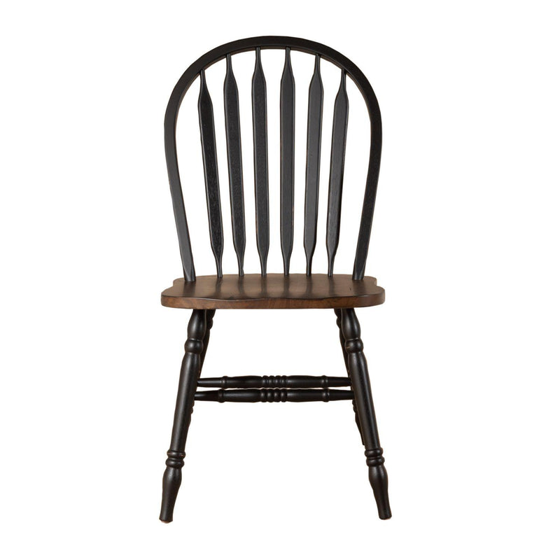  Liberty Furniture Industries Inc. Carolina Crossing 186B-C1000S Windsor Side Chair - Black IMAGE 1