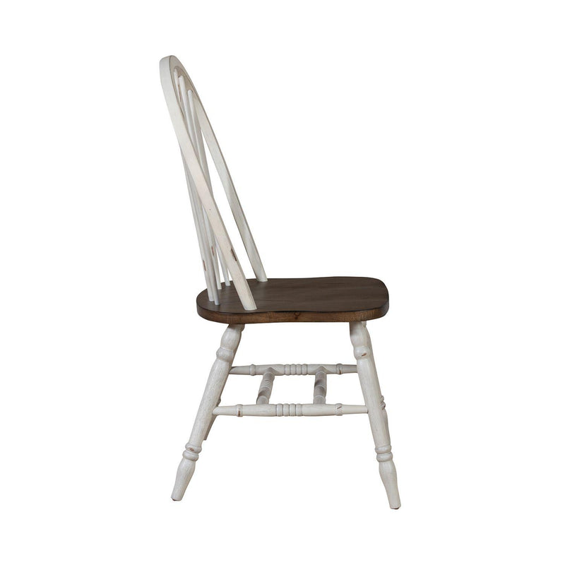  Liberty Furniture Industries Inc. Carolina Crossing 186W-C1000S Windsor Side Chair - White IMAGE 3