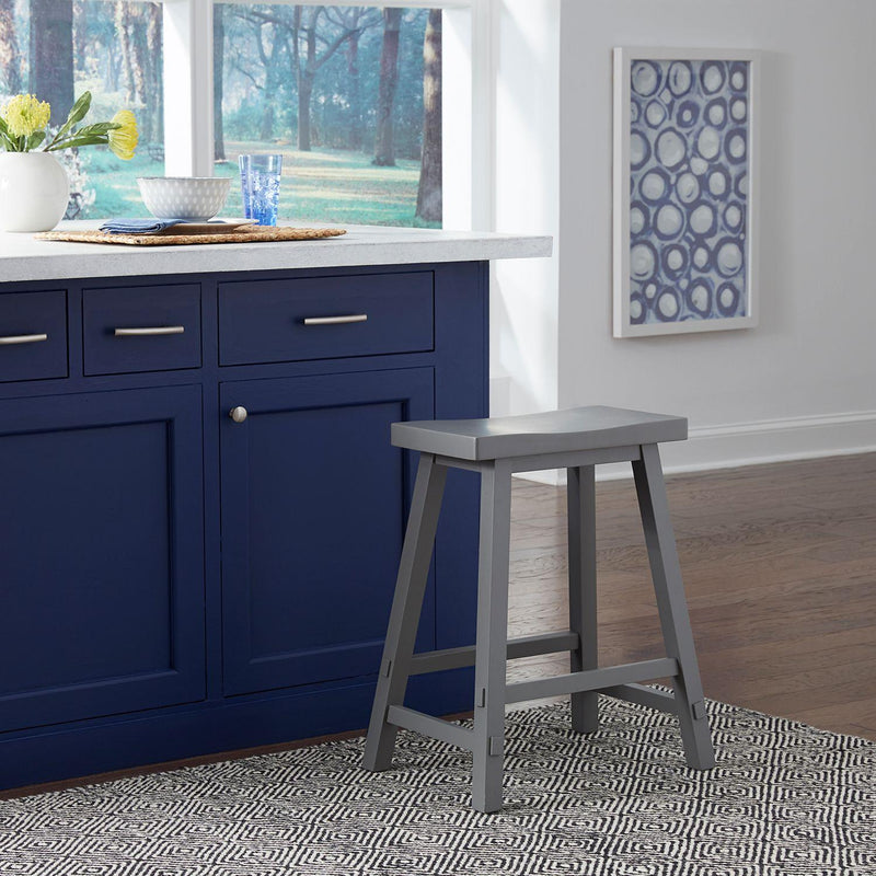  Liberty Furniture Industries Inc. Creations 38-B1824 Sawhorse Counter Stool - Gray IMAGE 6