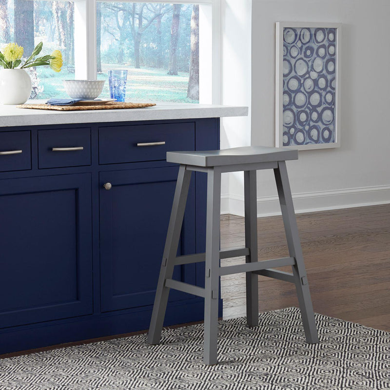  Liberty Furniture Industries Inc. Creations II 38-B1830 Sawhorse Stool - Gray IMAGE 6