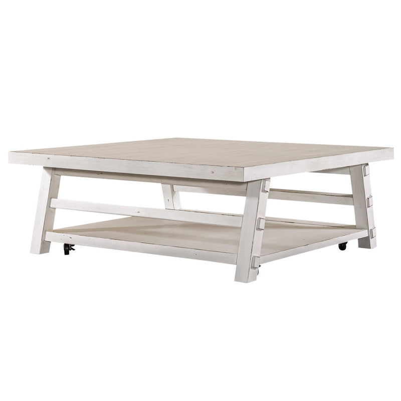 Liberty Furniture Industries Inc. Modern Farmhouse 406W-OT1014 Oversized Square Cocktail Table IMAGE 1